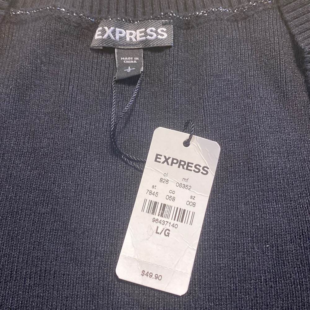 Express black sweater, size large, new with tags - Picture 3 of 4